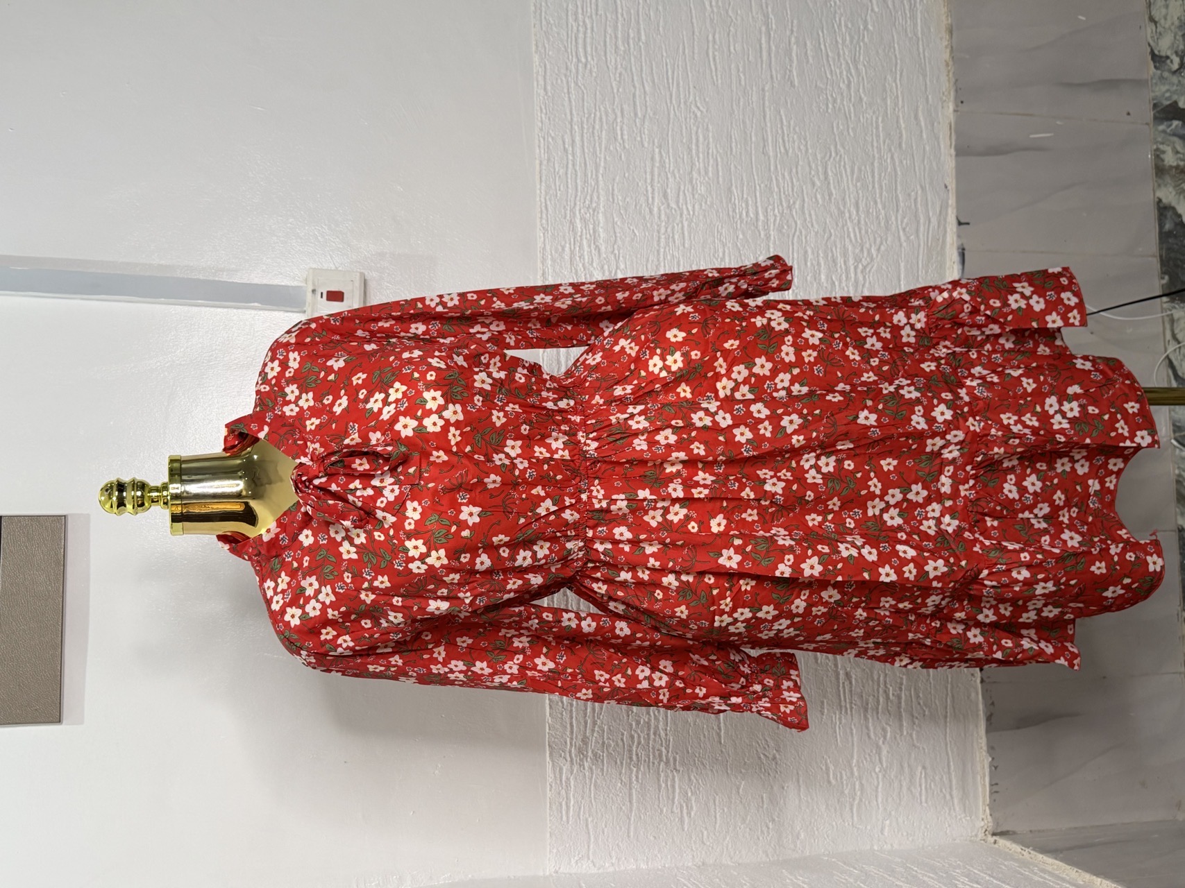 Red floral dress available in size 14/16/18